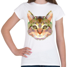 PRINTFASHION Absztrakt cica - Női póló - Fehér női póló