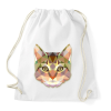 PRINTFASHION Absztrakt cica - Sportzsák, Tornazsák - Fehér
