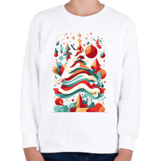 PRINTFASHION Absztrakt karácsony - Gyerek pulóver - Fehér