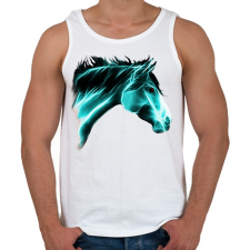 PRINTFASHION absztrakt ló portré - Férfi atléta - Fehér atléta, trikó