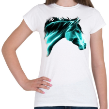 PRINTFASHION absztrakt ló portré - Női póló - Fehér női póló