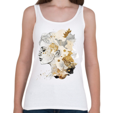 PRINTFASHION Absztrakt minimal női vonalrajz - Női atléta - Fehér