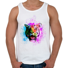 PRINTFASHION absztrakt tigris arc2 - Férfi atléta - Fehér