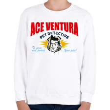 PRINTFASHION Ace Ventura névjegy - Gyerek pulóver - Fehér gyerek pulóver, kardigán