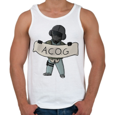 PRINTFASHION ACOG - Férfi atléta - Fehér atléta, trikó