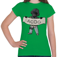 PRINTFASHION ACOG - Női póló - Zöld női póló