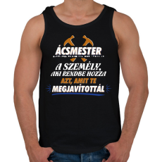 PRINTFASHION Ácsmester - Férfi atléta - Fekete