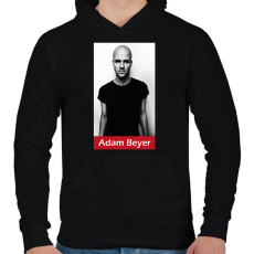 PRINTFASHION Adam Beyer - Férfi kapucnis pulóver - Fekete