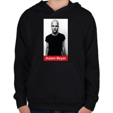 PRINTFASHION Adam Beyer - Gyerek kapucnis pulóver - Fekete