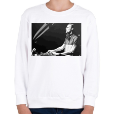 PRINTFASHION Adam Beyer - Gyerek pulóver - Fehér gyerek pulóver, kardigán