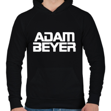PRINTFASHION Adam Beyer white - Férfi kapucnis pulóver - Fekete férfi pulóver, kardigán