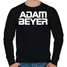 PRINTFASHION Adam Beyer white - Férfi pulóver - Fekete férfi pulóver, kardigán