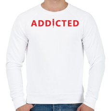 PRINTFASHION Addicted - Férfi pulóver - Fehér