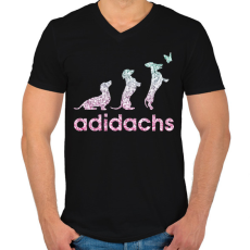 PRINTFASHION Adidachs #3 - Férfi V-nyakú póló - Fekete