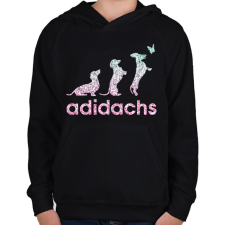 PRINTFASHION Adidachs #3 - Gyerek kapucnis pulóver - Fekete gyerek pulóver, kardigán