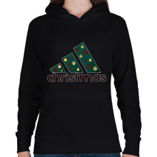 PRINTFASHION adidas christmas - Női kapucnis pulóver - Fekete