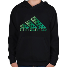 PRINTFASHION adidas márkaparódia - Gyerek kapucnis pulóver - Fekete gyerek pulóver, kardigán