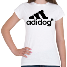 PRINTFASHION Adidog - Női póló - Fehér női póló