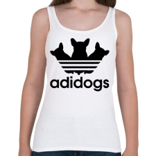 PRINTFASHION Adidogs - Női atléta - Fehér női trikó