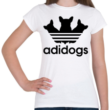 PRINTFASHION Adidogs - Női póló - Fehér női póló