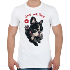 PRINTFASHION Adj egy ötöst - Férfi póló - Fehér férfi póló