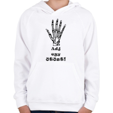 PRINTFASHION Adj egy ötöst! - Gyerek kapucnis pulóver - Fehér