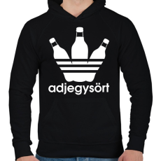 PRINTFASHION Adjegysört - Férfi kapucnis pulóver - Fekete