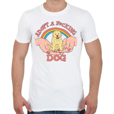 PRINTFASHION Adopt a dog - Férfi póló - Fehér