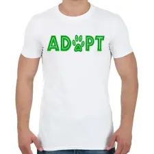 PRINTFASHION Adoptálás - Férfi póló - Fehér férfi póló