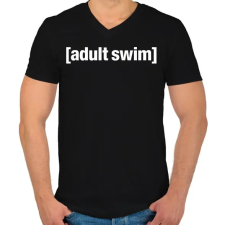 PRINTFASHION Adult Swim - Férfi V-nyakú póló - Fekete férfi póló