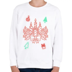 PRINTFASHION Adventi koszorú - Gyerek pulóver - Fehér