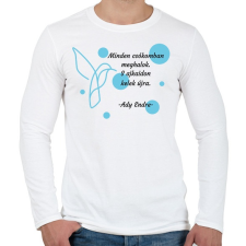 PRINTFASHION Ady Endre - A te melegséged - Férfi hosszú ujjú póló - Fehér férfi póló