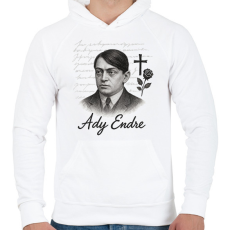 PRINTFASHION ady endre - Férfi kapucnis pulóver - Fehér