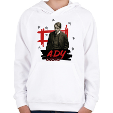 PRINTFASHION Ady Endre - Gyerek kapucnis pulóver - Fehér
