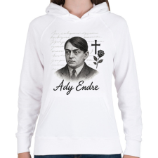 PRINTFASHION ady endre - Női kapucnis pulóver - Fehér női pulóver, kardigán