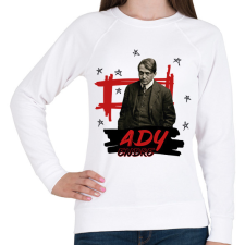 PRINTFASHION Ady Endre - Női pulóver - Fehér női pulóver, kardigán