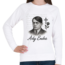 PRINTFASHION ady endre - Női pulóver - Fehér női pulóver, kardigán