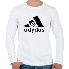 PRINTFASHION Adydas - Márka paródia - Férfi hosszú ujjú póló - Fehér férfi póló