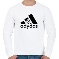 PRINTFASHION Adydas - Márka paródia - Férfi pulóver - Fehér férfi pulóver, kardigán