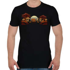 PRINTFASHION Afrika - Férfi póló - Fekete