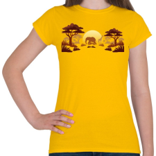 PRINTFASHION Afrika - Női póló - Sárga női póló