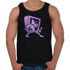 PRINTFASHION After - Férfi atléta - Fekete atléta, trikó