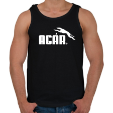 PRINTFASHION Agár / greyhound logó (fehér) - Férfi atléta - Fekete atléta, trikó