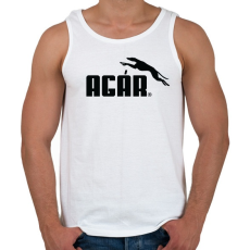 PRINTFASHION Agár / greyhound logó (fekete) - Férfi atléta - Fehér