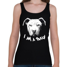 PRINTFASHION Agresszív pitbull - Női atléta - Fekete női trikó