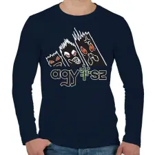 PRINTFASHION agy..érgörcs adidas 1 - Férfi hosszú ujjú póló - Sötétkék férfi póló