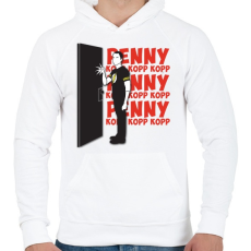 PRINTFASHION Agymenők - Férfi kapucnis pulóver - Fehér