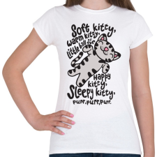 PRINTFASHION Agymenők Soft Kitty - Női póló - Fehér női póló