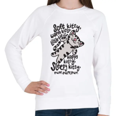 PRINTFASHION Agymenők Soft Kitty - Női pulóver - Fehér