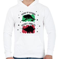 PRINTFASHION Ahogy én látom - Férfi kapucnis pulóver - Fehér